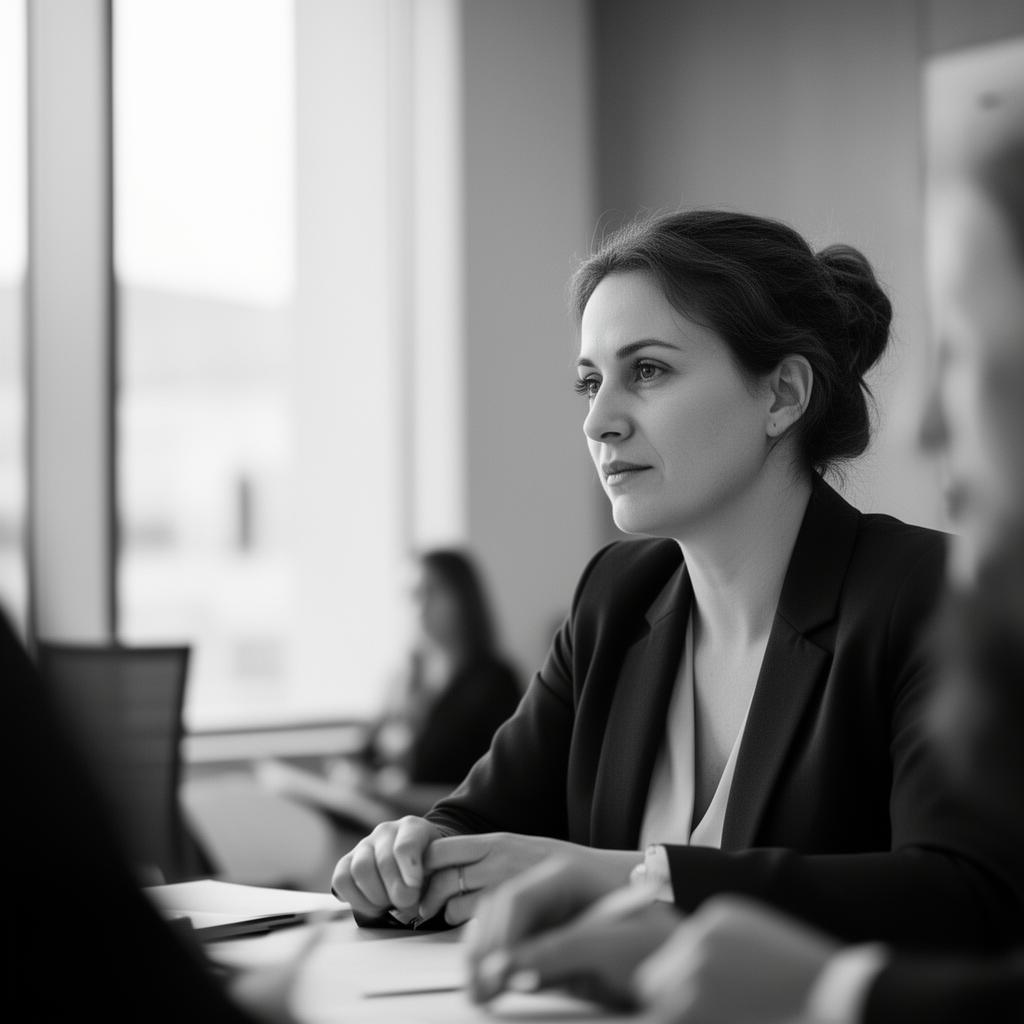 Focused professional in a working session